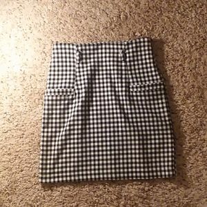 Plaid mini skirt